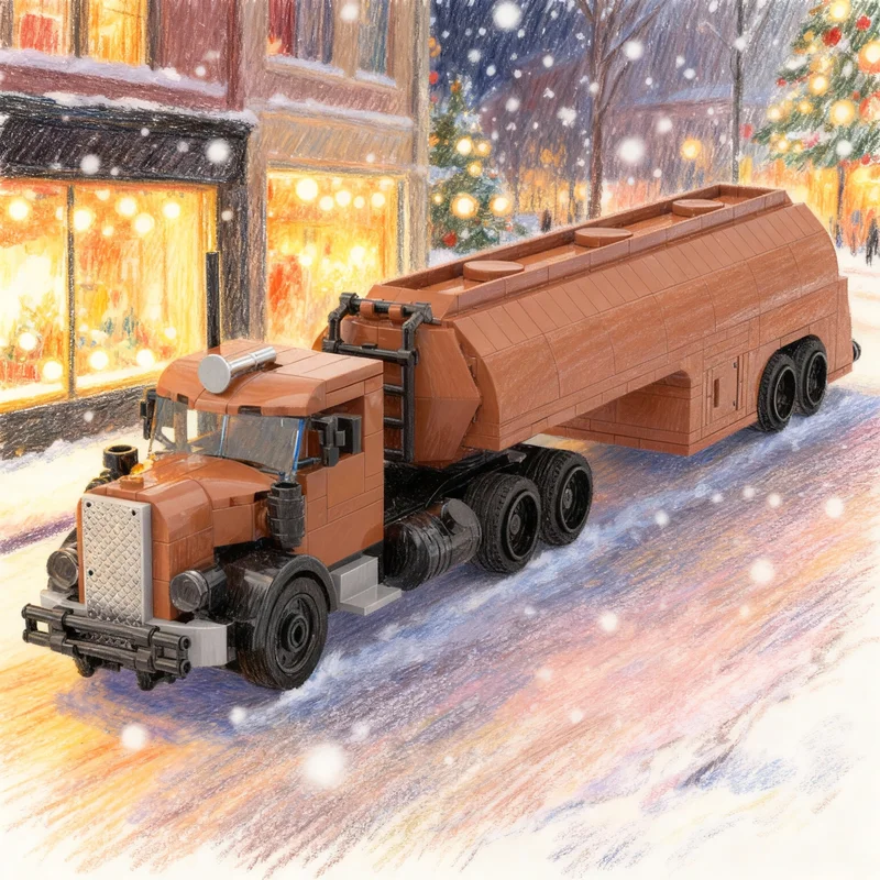 866 деталей MOC: Модель грузовика-цистерны Peterbilt, конструктор для сборки, игрушка для развития, рождественский подарок, развивающий конструктор для детей
866 деталей MOC: Модель грузовика-цистерны Peterbilt, конструктор для сборки, игрушка для развития, рождественский подарок, развивающий конструктор для детей