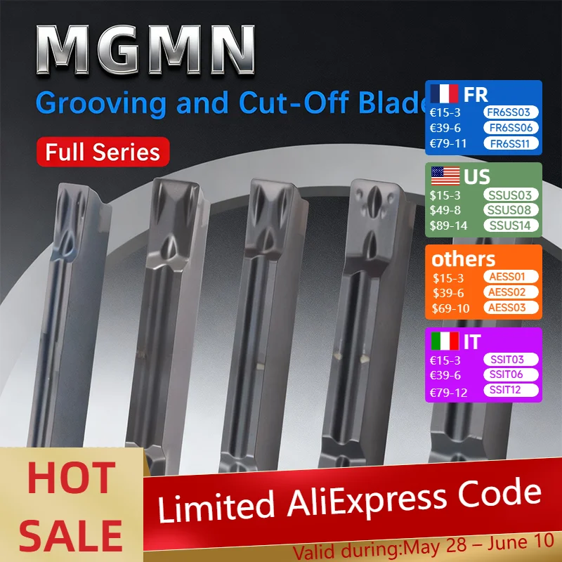 YZ735 Premium Hard Alloy Carbide Grooving Inserts - MGMN 150/200/300 M/400 CNC Slotting Tool for Stainless Steel
YZ735 Premium Hard Alloy Carbide Grooving Inserts - MGMN 150/200/300 M/400 CNC Slotting Tool for Stainless Steel