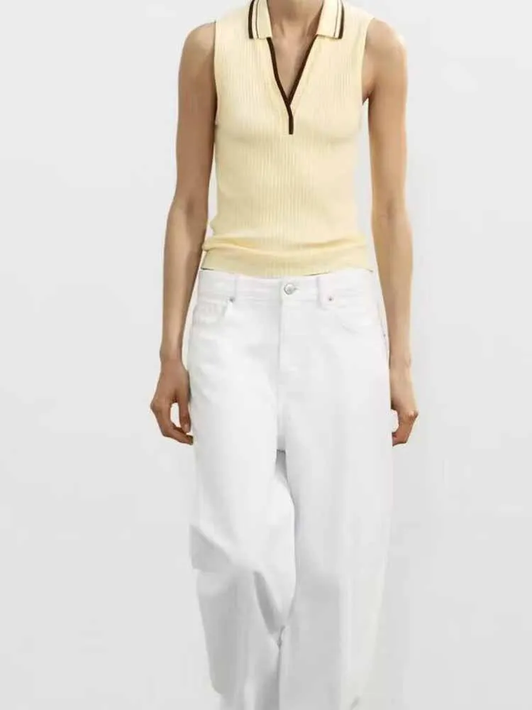 European and American style summer new women's fashion casual ribbed sleeveless POLO collar polo shirt vest top
European and American style summer new women's fashion casual ribbed sleeveless POLO collar polo shirt vest top