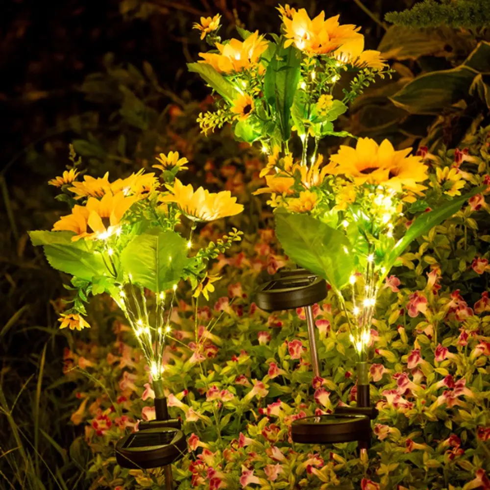 Colorful Design Solar Lawn Lamp Waterproof Feature Sunflower Shape Landscape Lighting Solar Powered Garden Light
Colorful Design Solar Lawn Lamp Waterproof Feature Sunflower Shape Landscape Lighting Solar Powered Garden Light