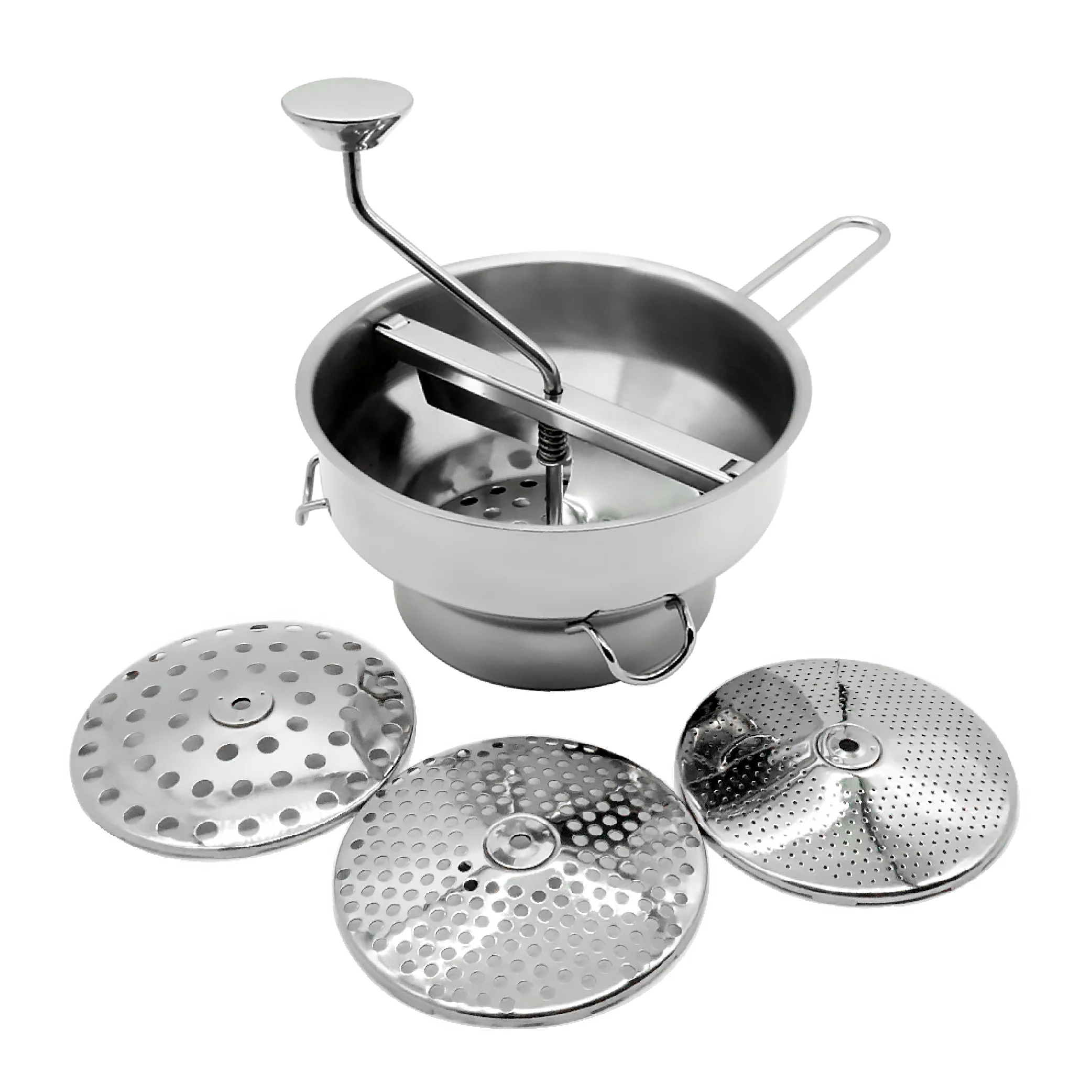 Kitchen Accessories Stainless Steel Fruit & Vegetable Food Mill Manual Food Vegetable Chopper With 3 Discs
Kitchen Accessories Stainless Steel Fruit & Vegetable Food Mill Manual Food Vegetable Chopper With 3 Discs