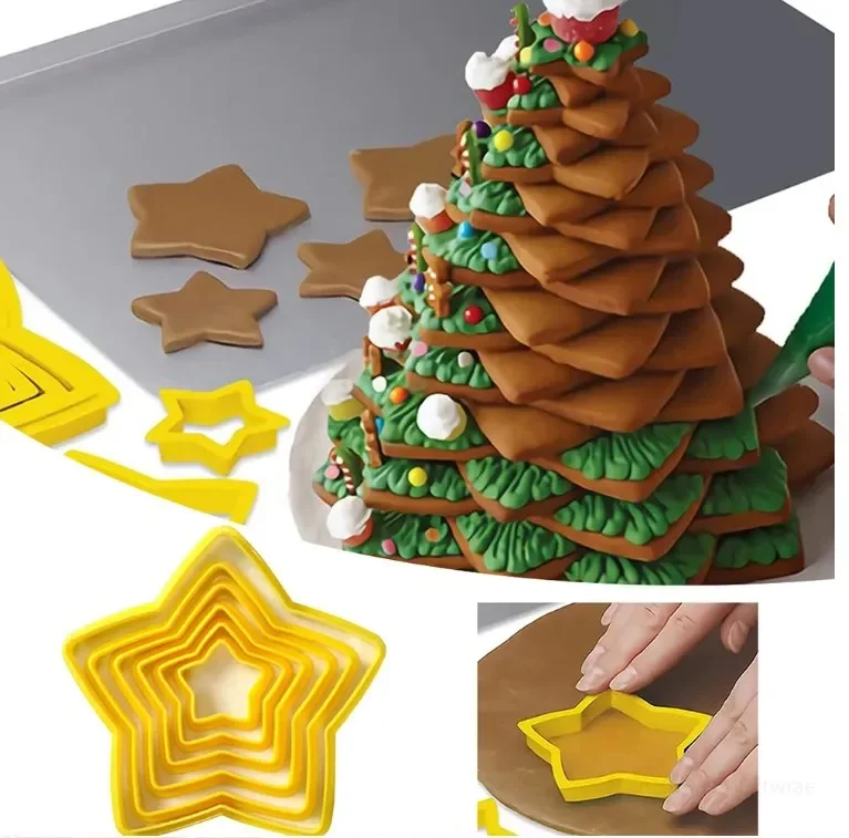 6pcs/set Pentagram Shape Cake Cookie Molds Christmas Tree Cookie Molds 3D Cake Decorating Tools Baking Molds
6pcs/set Pentagram Shape Cake Cookie Molds Christmas Tree Cookie Molds 3D Cake Decorating Tools Baking Molds