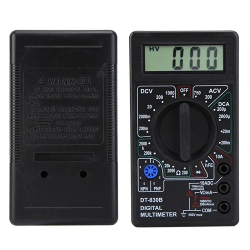 【PARTY DAY】DT830B Digital Multimeter 1999 Count Display Voltage And Current Meter High Precision Electric Circuit Tester Compac
【PARTY DAY】DT830B Digital Multimeter 1999 Count Display Voltage And Current Meter High Precision Electric Circuit Tester Compac