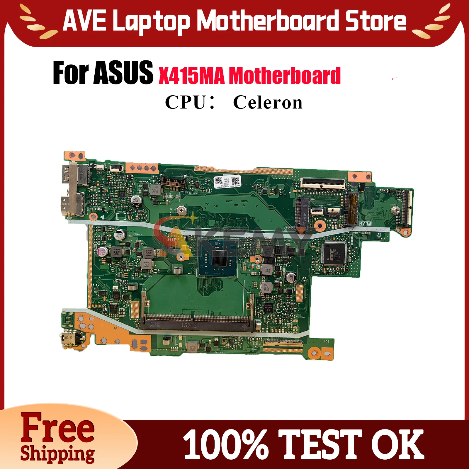 X415MA Laptop Motherboard For ASUS VivoBook X415M X415MA Notebook Mainboard With Celeron CPU 100% tests OK fast shipping stk
X415MA Laptop Motherboard For ASUS VivoBook X415M X415MA Notebook Mainboard With Celeron CPU 100% tests OK fast shipping stk