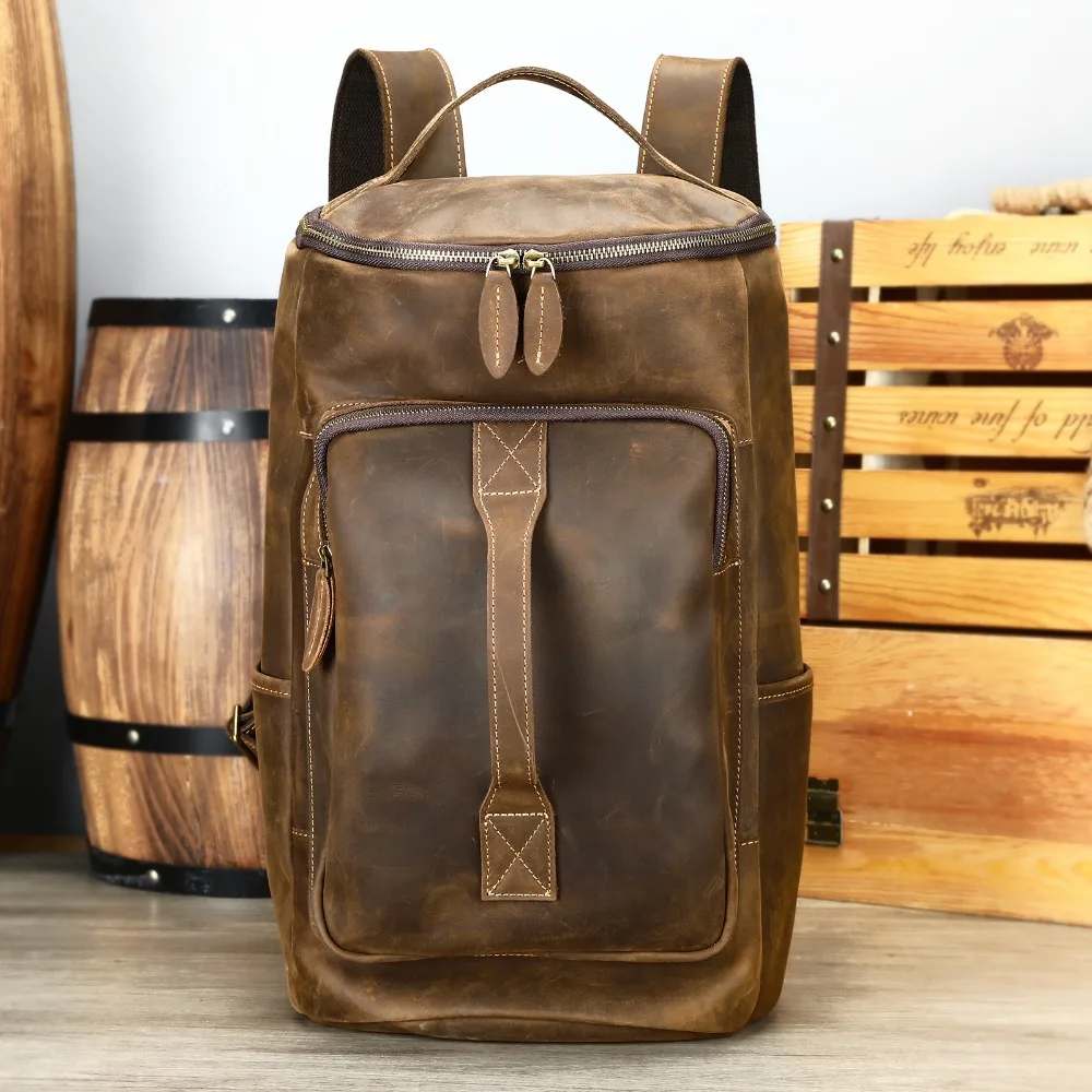 Винтажный кожаный рюкзак Высококачественный кожаный рюкзак Crazy Horse ручной работы Простой и универсальный мужской дорожный рюкзак большой вместимости
Винтажный кожаный рюкзак Высококачественный кожаный рюкзак Crazy Horse ручной работы Простой и универсальный мужской дорожный рюкзак большой вместимости