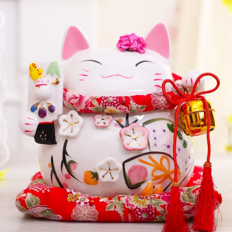 8-дюймовая японская керамическая статуя Maneki-Neko Lucky Cat Fortune Cat Fengshui, фарфоровая копилка, домашний декор, подарок для бизнеса
8-дюймовая японская керамическая статуя Maneki-Neko Lucky Cat Fortune Cat Fengshui, фарфоровая копилка, домашний декор, подарок для бизнеса