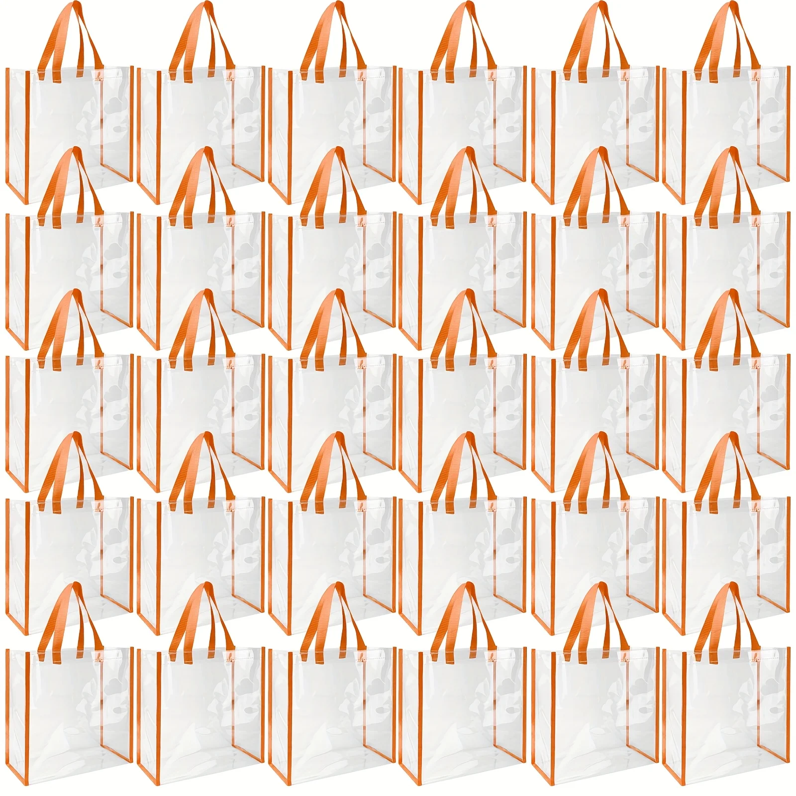 30 Pack 12x12x6 Inch Clear Tote Bag Stadium Approved Bulk Plastic Tote Gift Bag with Handle for Gym Sports Beach
30 Pack 12x12x6 Inch Clear Tote Bag Stadium Approved Bulk Plastic Tote Gift Bag with Handle for Gym Sports Beach