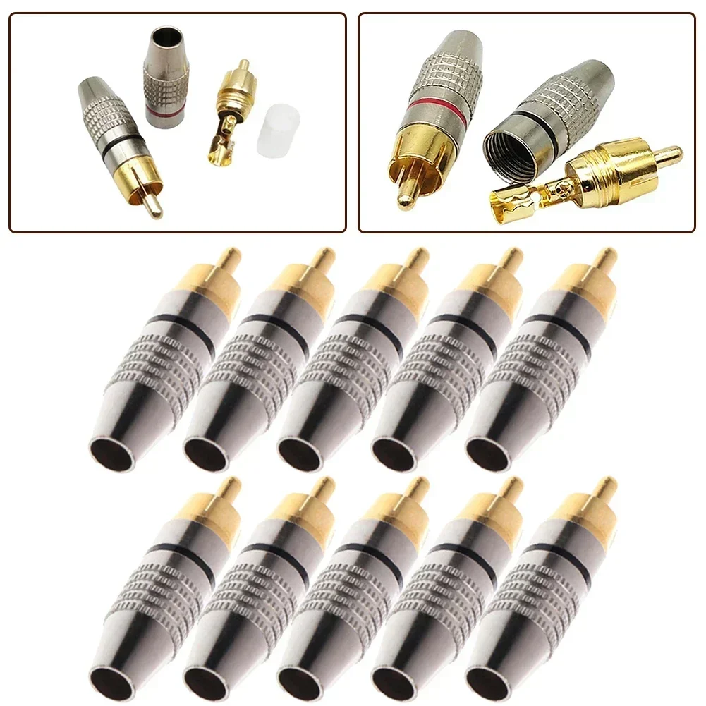 10pcs Locking Connectors Gold Plated Soldering Audio Video Male Plug Adapter Stereo Speaker Terminal Audio Convertor
10pcs Locking Connectors Gold Plated Soldering Audio Video Male Plug Adapter Stereo Speaker Terminal Audio Convertor