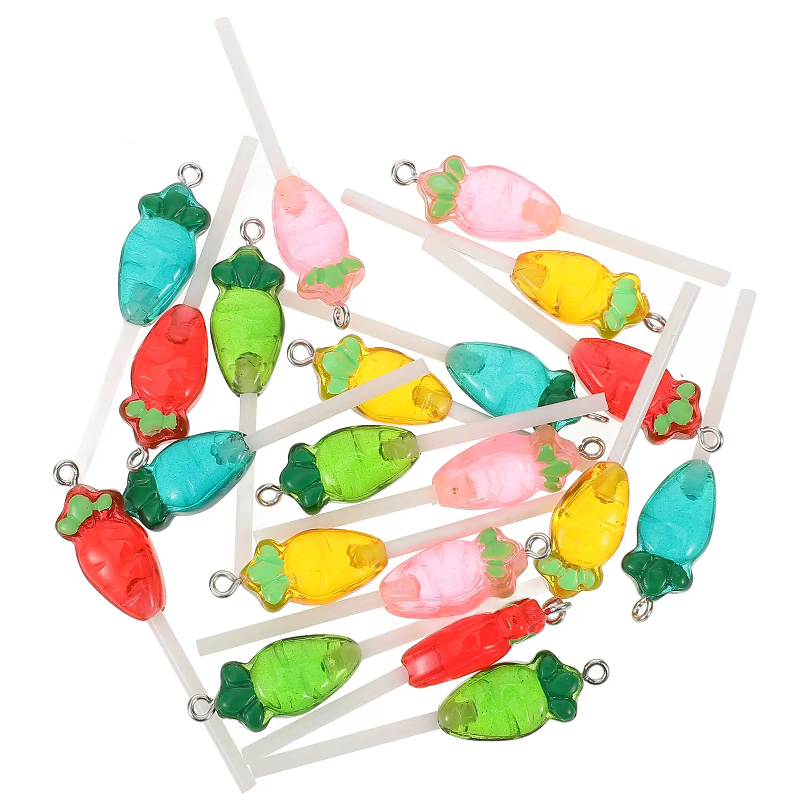 20 Pcs Carrots Simulation Food Play Keychain Lollipop Charms Decorate Decorative for Earring Making Jewellery Bracelet Pendant
20 Pcs Carrots Simulation Food Play Keychain Lollipop Charms Decorate Decorative for Earring Making Jewellery Bracelet Pendant