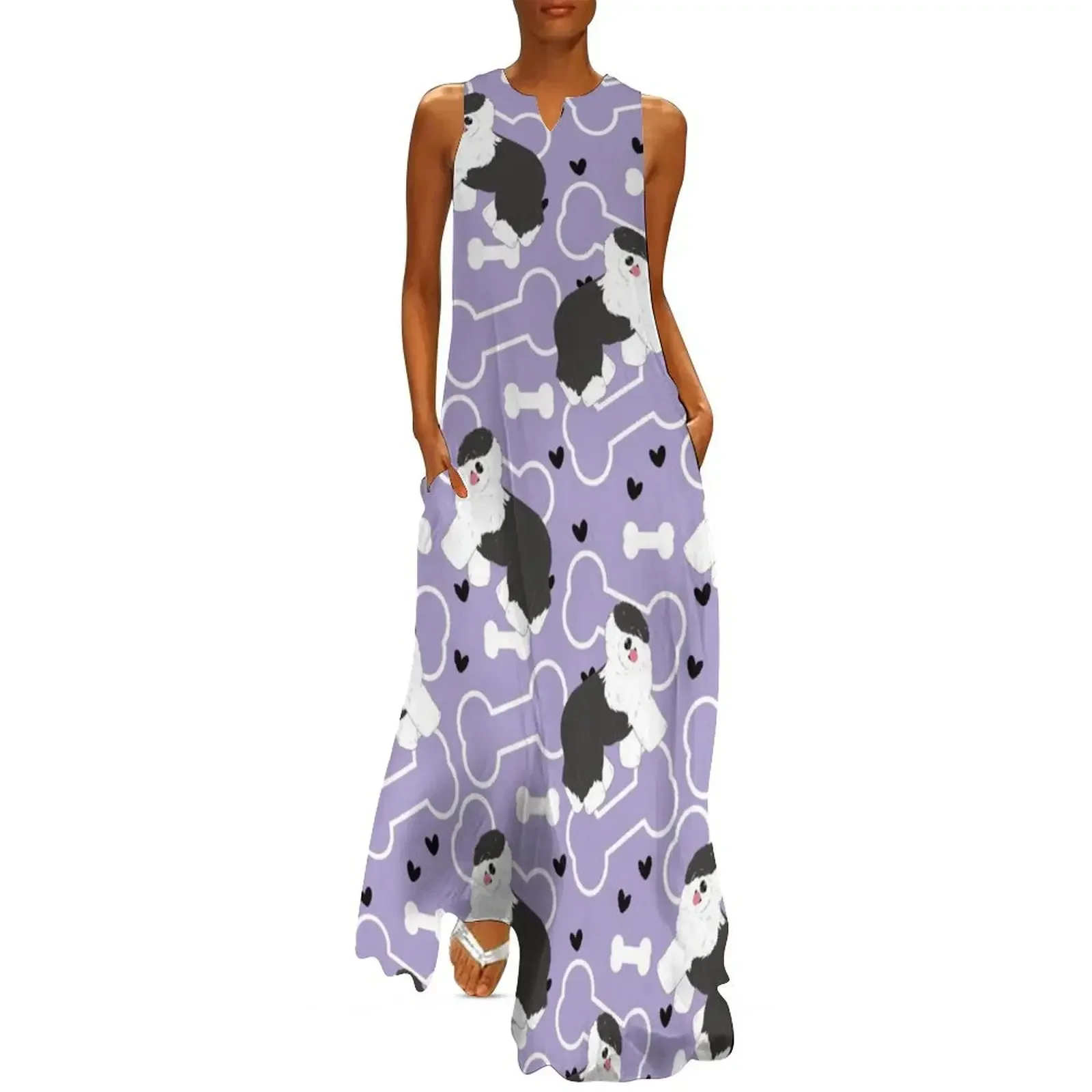 Cute Black and White Old English Sheepdog Long Dress elegant dresses plus sizes luxury dress Prom gown Elegant gown Dress
Cute Black and White Old English Sheepdog Long Dress elegant dresses plus sizes luxury dress Prom gown Elegant gown Dress