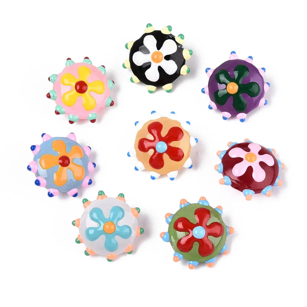 Cute Flower Lampwork Bumpy Beads Flat Round with Floral Spacer Bead for Jewelry Making Women DIY Bracelet Necklace Earring
Cute Flower Lampwork Bumpy Beads Flat Round with Floral Spacer Bead for Jewelry Making Women DIY Bracelet Necklace Earring