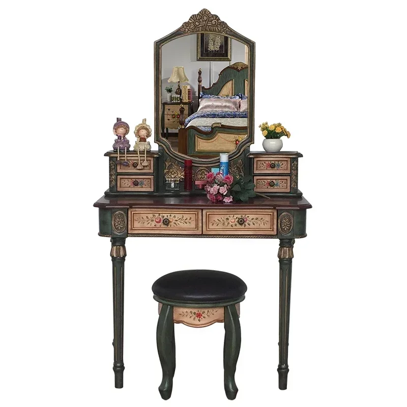 Country Dresser Bedroom Mediterranean Retro Dresser Pastoral Painted Furniture Dressing Table
Country Dresser Bedroom Mediterranean Retro Dresser Pastoral Painted Furniture Dressing Table
