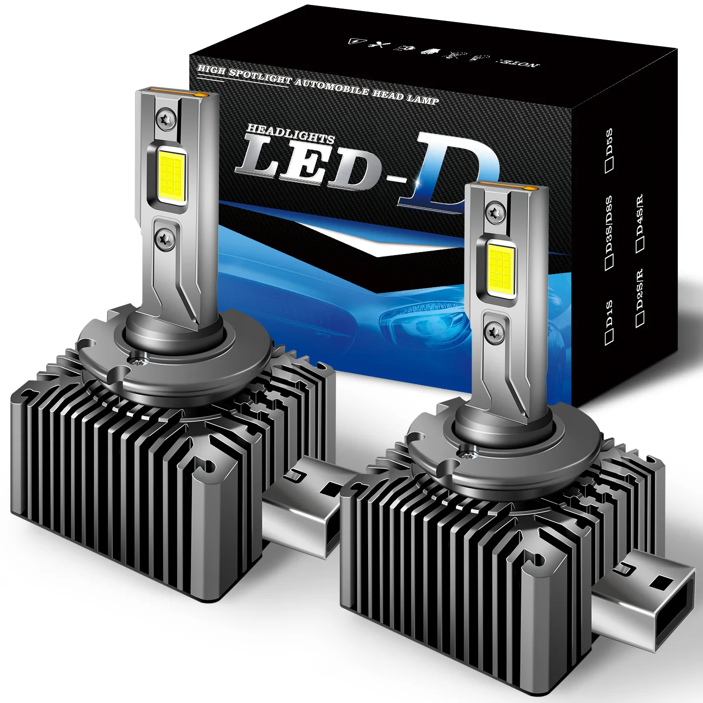 D SERIES D3S LED Car Headlights Bulbs D1S D2S D4S D5S D8S Turbo Lights 8000LM 6500K 70W Auto Lamp Plug&Play HID Conversion Kit
D SERIES D3S LED Car Headlights Bulbs D1S D2S D4S D5S D8S Turbo Lights 8000LM 6500K 70W Auto Lamp Plug&Play HID Conversion Kit