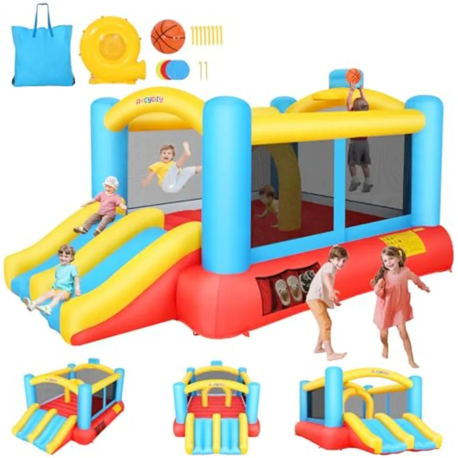 Bounce House, Inflatable Bounce House for 3-12, Bouncy House with 2 Slides for Outdoor Backyard/Indoor, Bouncy Castle, Jump Hou
Bounce House, Inflatable Bounce House for 3-12, Bouncy House with 2 Slides for Outdoor Backyard/Indoor, Bouncy Castle, Jump Hou