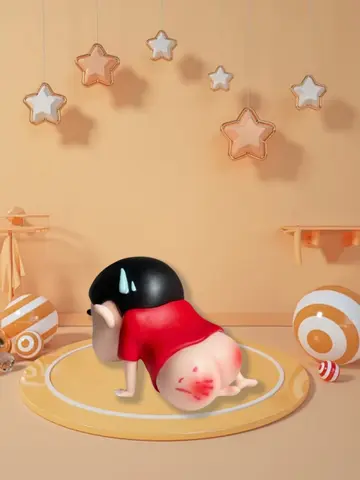 5cm Kawaii Anime kredka Shin Chan opuchnięte pośladki figurka Model z pcv lalka dekoracje na biurko Cartoon uroczy ozdoba dla dzieci prezent