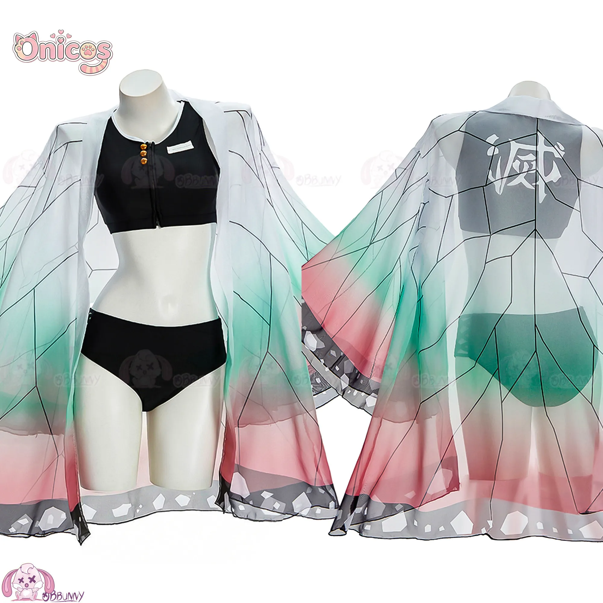 Kocho Shinobu Swimsuit Cosplay Costume for Women, Sun Protection Sheer Three-Piece Swimsuit, Water-Ready Onicos
Kocho Shinobu Swimsuit Cosplay Costume for Women, Sun Protection Sheer Three-Piece Swimsuit, Water-Ready Onicos