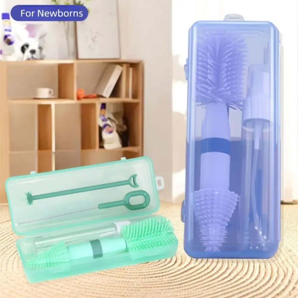 Silicone Bottle Cleaning Brush Set with Storage Box Straw Brush Baby Nipple Brush Kit 360 Degree Rotating Bottle Rinse
Silicone Bottle Cleaning Brush Set with Storage Box Straw Brush Baby Nipple Brush Kit 360 Degree Rotating Bottle Rinse