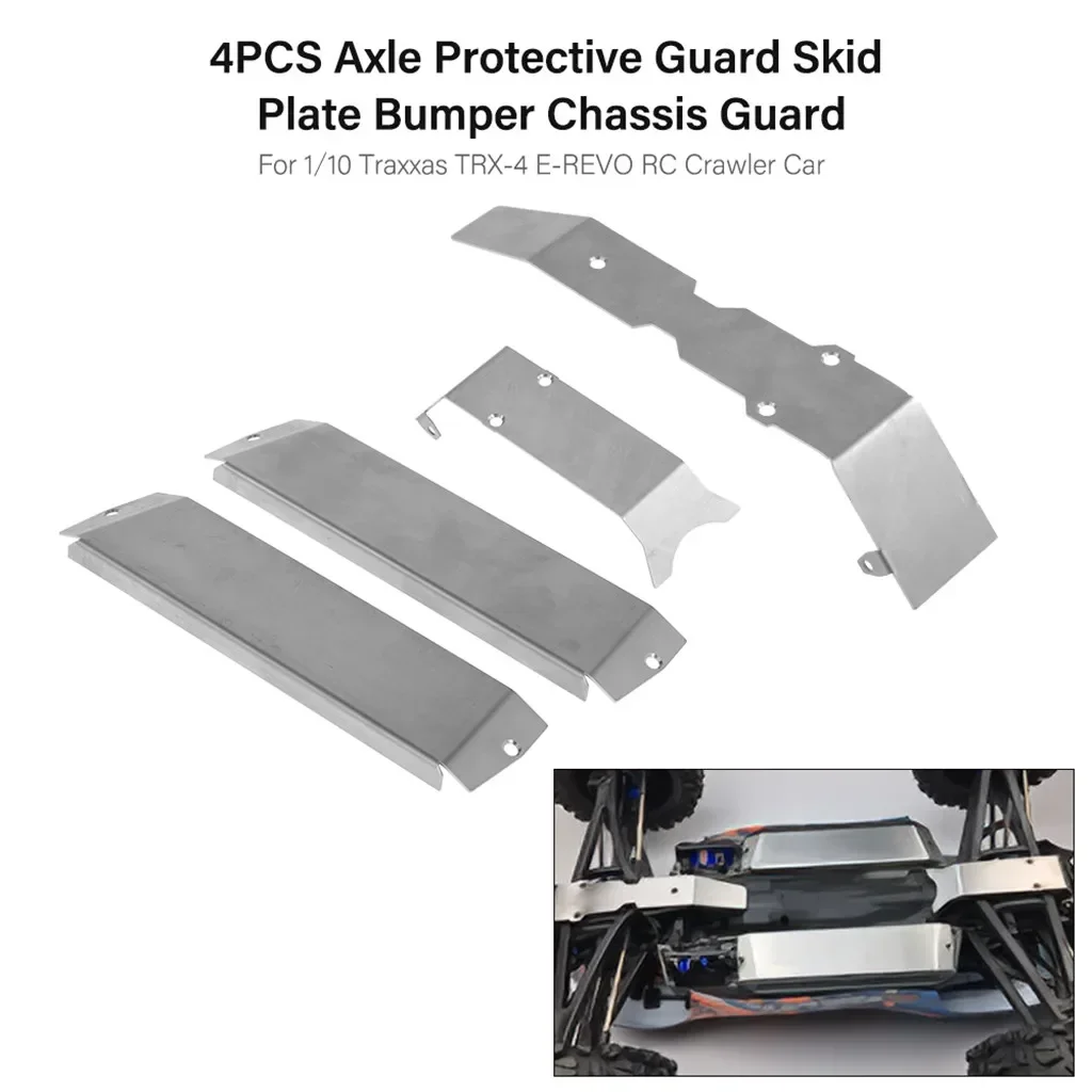 4PCS Upgrade Axle Protective Guard Skid Plate Bumper Chassis Guard for 1/10 Traxxas TRX-4 E-REVO RC Crawler Car Parts
4PCS Upgrade Axle Protective Guard Skid Plate Bumper Chassis Guard for 1/10 Traxxas TRX-4 E-REVO RC Crawler Car Parts