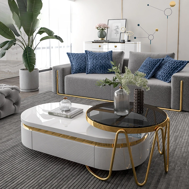 Light Luxury Coffee Table Living Room Modern Simple Multifunctional Marble Furniture White Glossy Light Luxury Oval Coffee Table
Light Luxury Coffee Table Living Room Modern Simple Multifunctional Marble Furniture White Glossy Light Luxury Oval Coffee Table