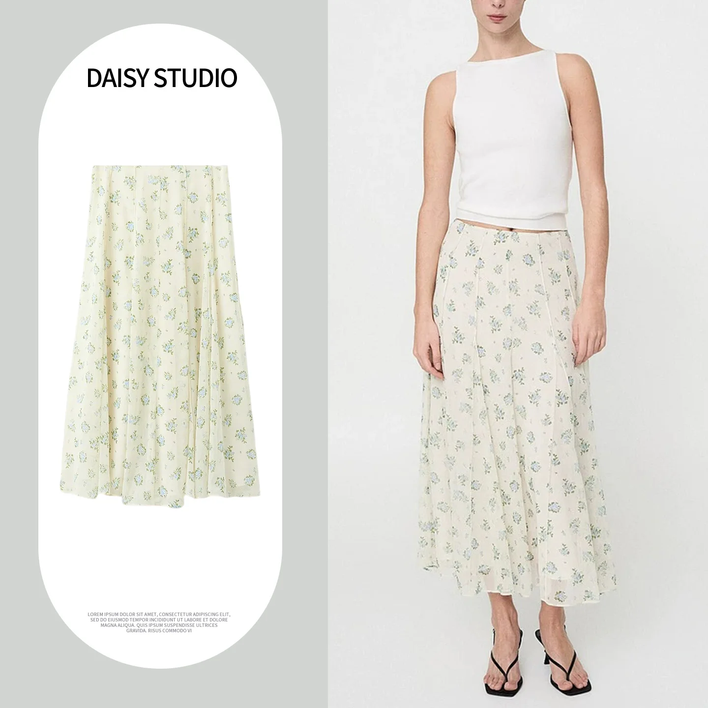 High Waist A-Line Skirt Gentle Floral Print Soft Style Summer New Arrival Women's Fashion Polyester Fiber Loose Fit
High Waist A-Line Skirt Gentle Floral Print Soft Style Summer New Arrival Women's Fashion Polyester Fiber Loose Fit
