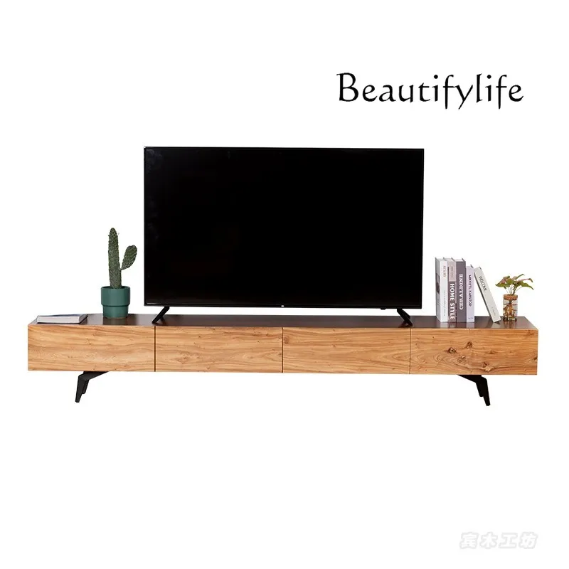 Living room TV cabinet solid wood ultra-thin log color Nordic style bedroom TV cabinet high
Living room TV cabinet solid wood ultra-thin log color Nordic style bedroom TV cabinet high