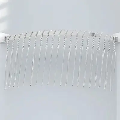 7.8Cm 20 Teeth Silver Diy Metal Wire For Bridal Wedding Veil Small Metallic Side Clip Sewing Loop Twisted Teeth Bridal Veil
7.8Cm 20 Teeth Silver Diy Metal Wire For Bridal Wedding Veil Small Metallic Side Clip Sewing Loop Twisted Teeth Bridal Veil