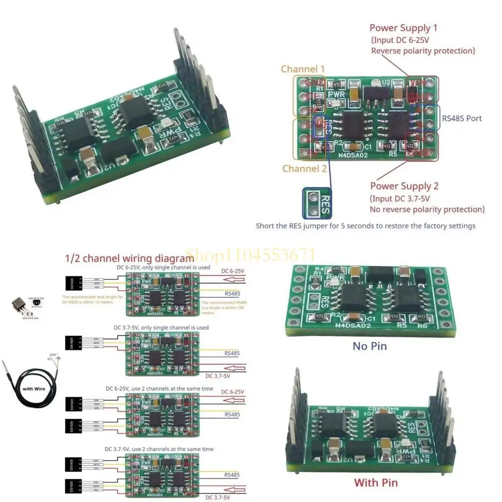 Бестселлер 2CH RS485 цифровой датчик температуры DS18B20 5 В 12 В 24 В вход Modbus для термостата дома R46CA02
Бестселлер 2CH RS485 цифровой датчик температуры DS18B20 5 В 12 В 24 В вход Modbus для термостата дома R46CA02