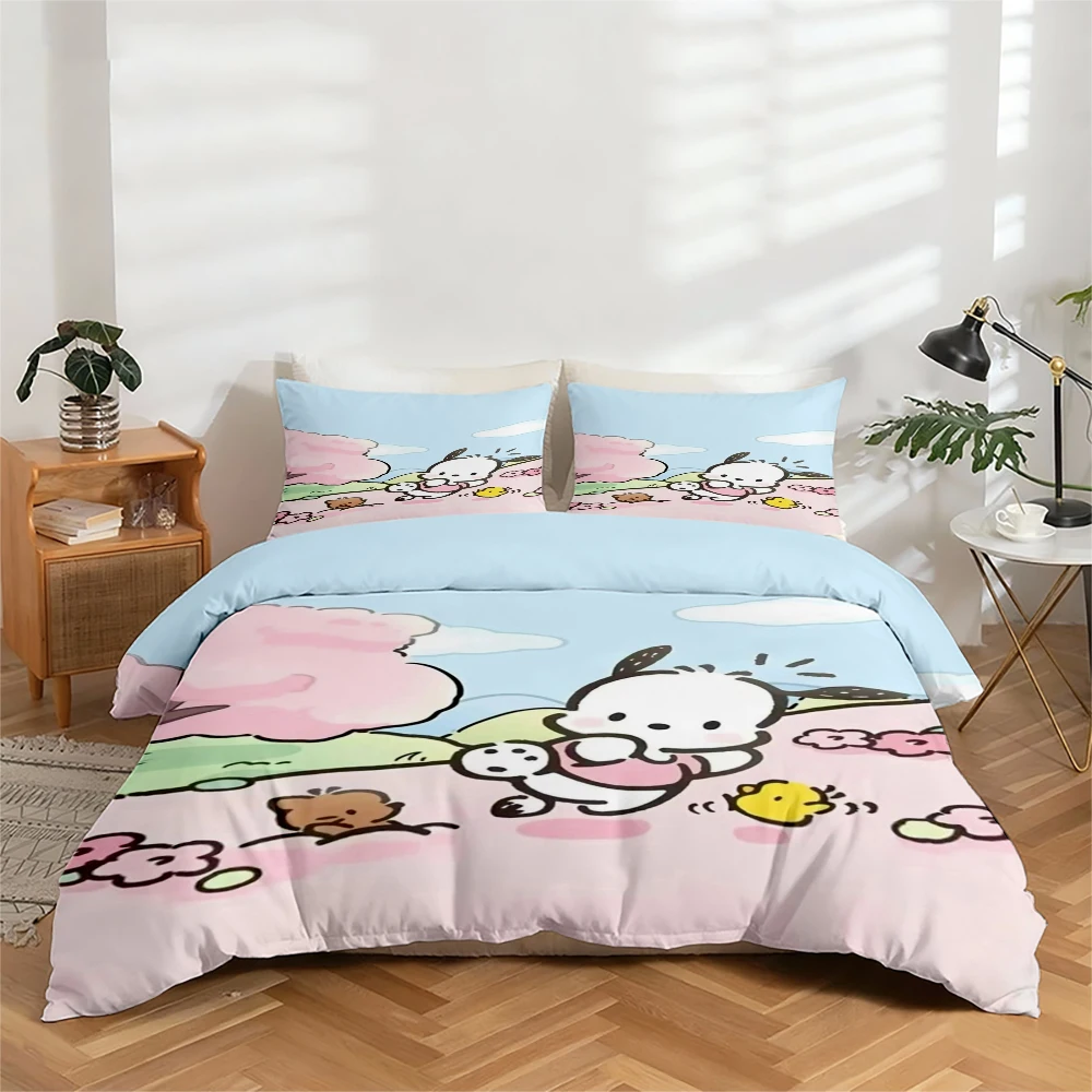 3-Piece High-Definition Digital Printed Bedding Set, Large Floral Pattern Duvet Cover Set with My Melody Cartoon Design, Includes 1 Duvet Cover + 2 Pillowcases, Suitable for Bedroom, Guest Room, Home Decoration, Polyester Fiber Duvet Cover + Pillowcases,
3-Piece High-Definition Digital Printed Bedding Set, Large Floral Pattern Duvet Cover Set with My Melody Cartoon Design, Includes 1 Duvet Cover + 2 Pillowcases, Suitable for Bedroom, Guest Room, Home Decoration, Polyester Fiber Duvet Cover + Pillowcases,