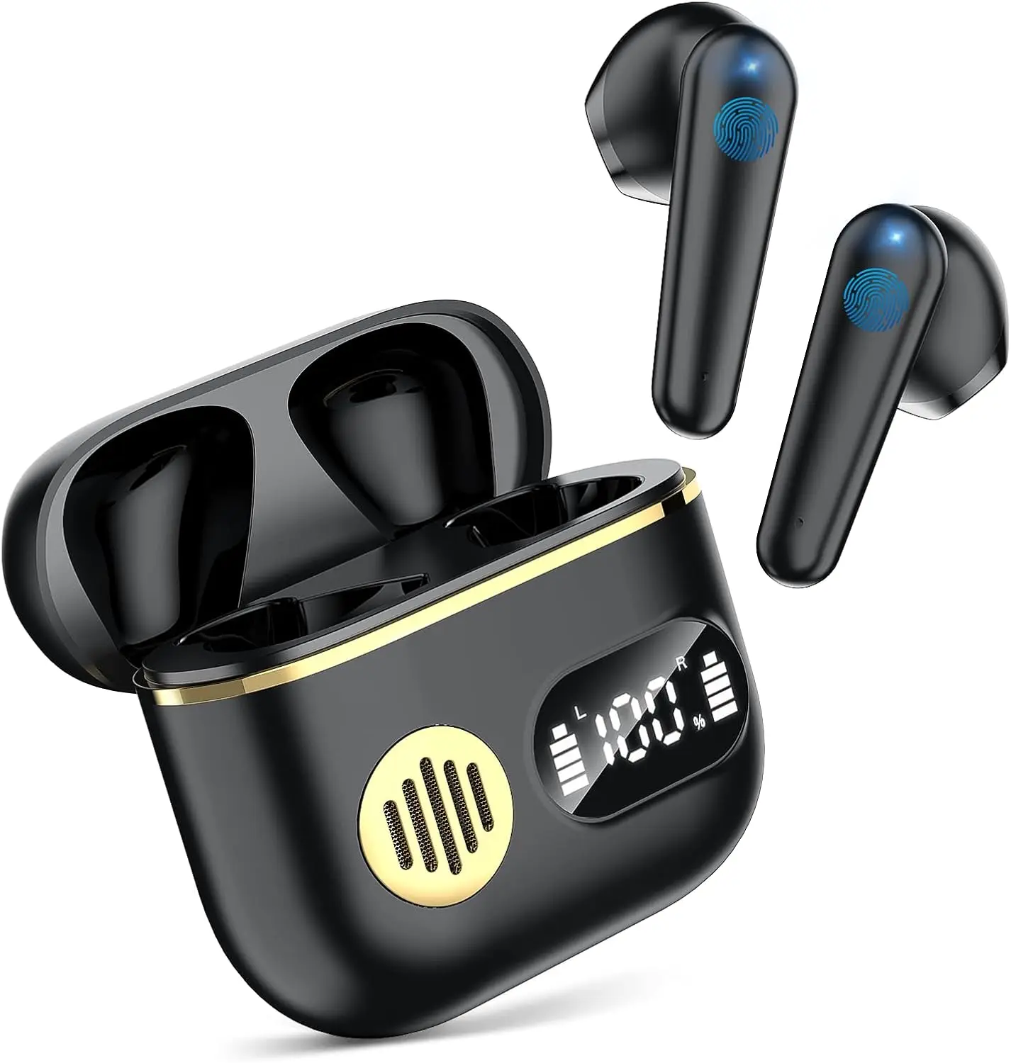 AI Translation Earbuds with 198 Languages, Wireless Bluetooth Sport Headphones Stereo ENC Mic Dual LED Display
AI Translation Earbuds with 198 Languages, Wireless Bluetooth Sport Headphones Stereo ENC Mic Dual LED Display