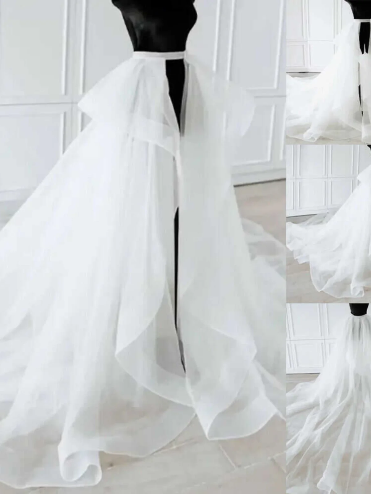 Белая съемная юбка-накидка Ele для взрослых, длинная тюлевая юбка-полусолнце, драпированная, модная женская юбка
Белая съемная юбка-накидка Ele для взрослых, длинная тюлевая юбка-полусолнце, драпированная, модная женская юбка