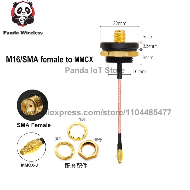 Waterproof RG178 RF Connector Jumper WiFi Antenna Pigtail M16 SMA Female to UFL SMA Male MMCX Cable Extension Cord for Wireless
Waterproof RG178 RF Connector Jumper WiFi Antenna Pigtail M16 SMA Female to UFL SMA Male MMCX Cable Extension Cord for Wireless
