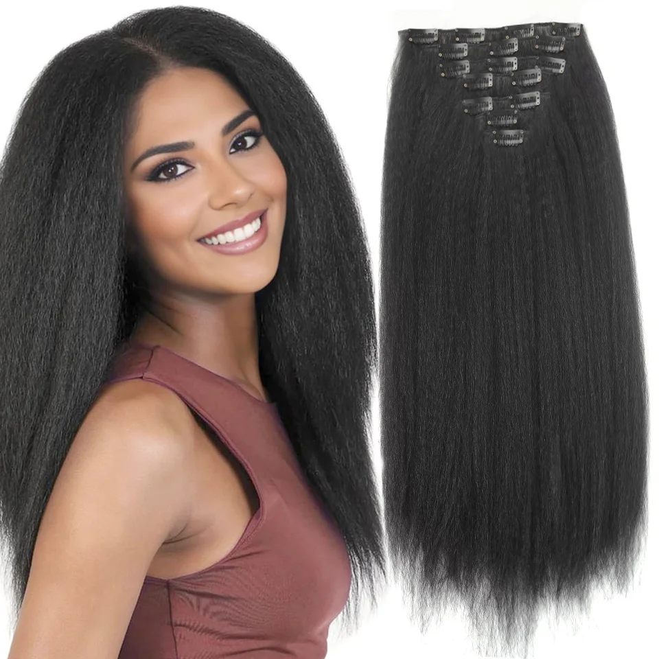 7Pcs/Set with 16 Clips in Hair Extensions Long Straight Hairstyle Fluffy Black Hairpieces Heat Resistant fake Hair Daily Use
7Pcs/Set with 16 Clips in Hair Extensions Long Straight Hairstyle Fluffy Black Hairpieces Heat Resistant fake Hair Daily Use