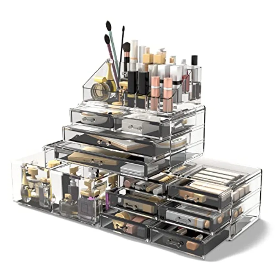 Makeup Cosmetic Organizer Storage Drawers Display Boxes Case with 12 Drawers
Makeup Cosmetic Organizer Storage Drawers Display Boxes Case with 12 Drawers