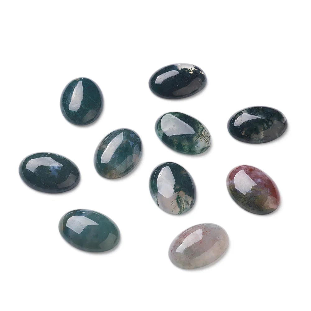 20Pc Natural Moss Agate Cabochons Oval Flat Back Gem Stone Cabochon No Hole Bead for Necklace Rings Jewelry Making DIY 14x10x5mm
20Pc Natural Moss Agate Cabochons Oval Flat Back Gem Stone Cabochon No Hole Bead for Necklace Rings Jewelry Making DIY 14x10x5mm