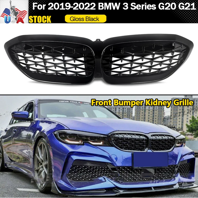 For 2019-2022 BMW G20 3-Series G20 G21 G28 Front Bumper Hood Kidney Grill Racing Grilles Full Glossy Black Diamond Meteor Style
For 2019-2022 BMW G20 3-Series G20 G21 G28 Front Bumper Hood Kidney Grill Racing Grilles Full Glossy Black Diamond Meteor Style