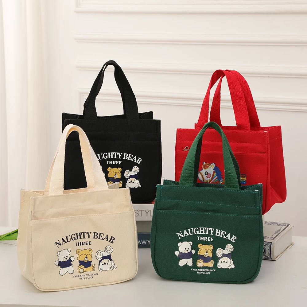 Japanese-style minimalist, versatile, casual commuting canvas tote bag with cartoonish design for students and office use
Japanese-style minimalist, versatile, casual commuting canvas tote bag with cartoonish design for students and office use