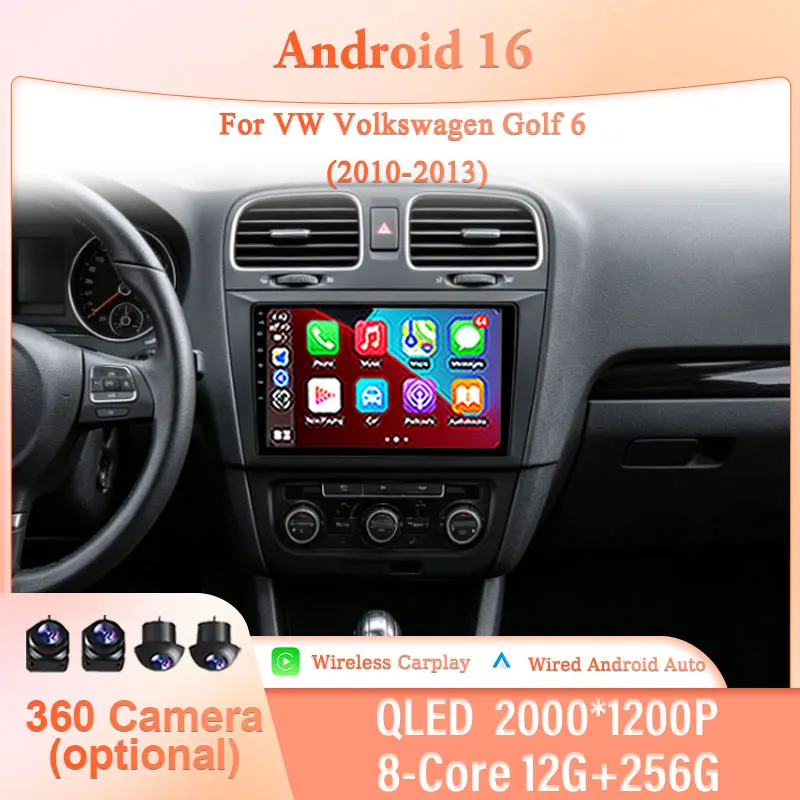 for VW Volkswagen Golf 6 2010-2013 9" IPS HD Touch Screen Car Stereo Audio Wireless CarPlay GPS Navi BT WiFi DSP Multimedia Kit
for VW Volkswagen Golf 6 2010-2013 9" IPS HD Touch Screen Car Stereo Audio Wireless CarPlay GPS Navi BT WiFi DSP Multimedia Kit