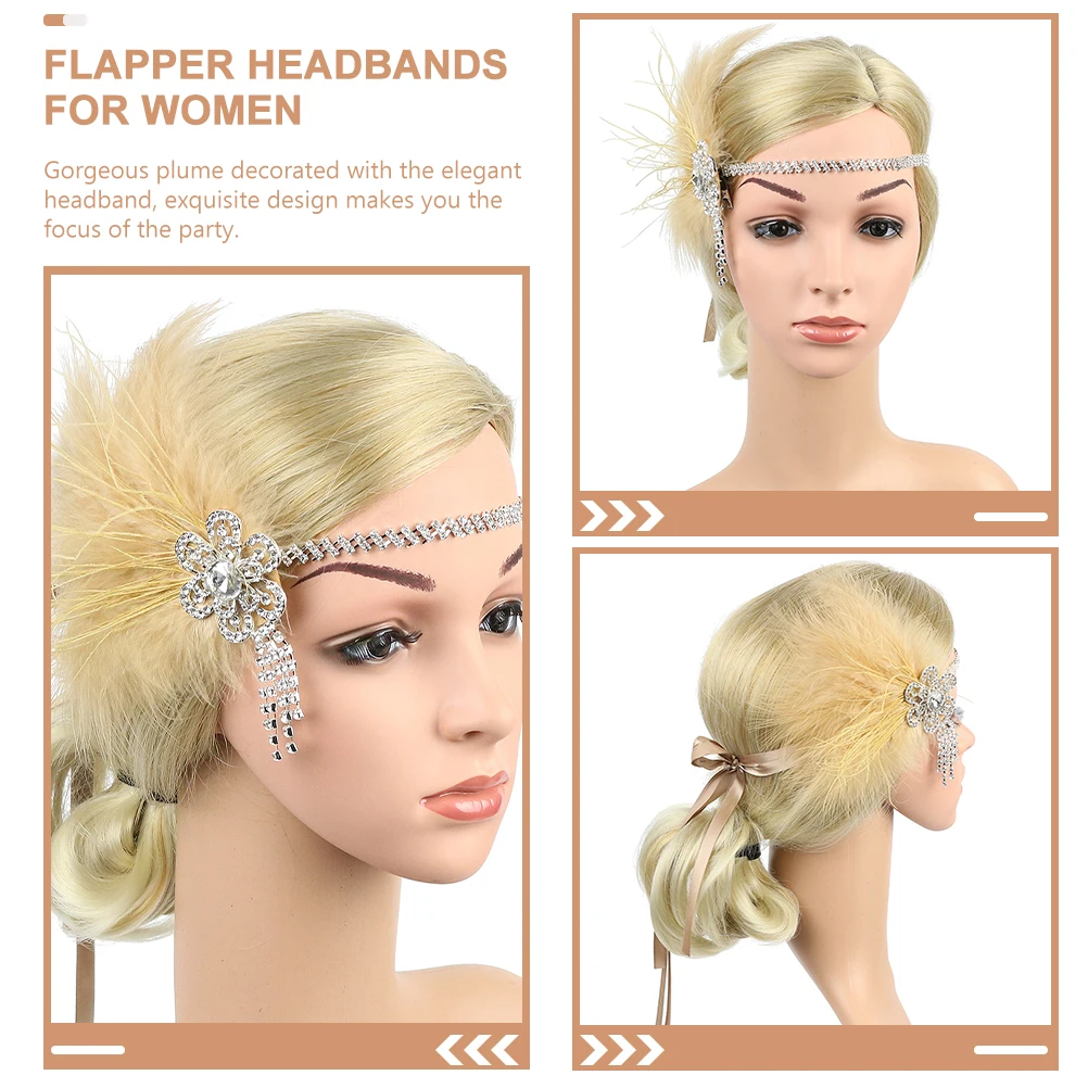 Headb for Women 1920s Flapper Headpiece Prom Party Headdress Bridal Rhinestone Plume Styling Accessories Hair Care
Headb for Women 1920s Flapper Headpiece Prom Party Headdress Bridal Rhinestone Plume Styling Accessories Hair Care