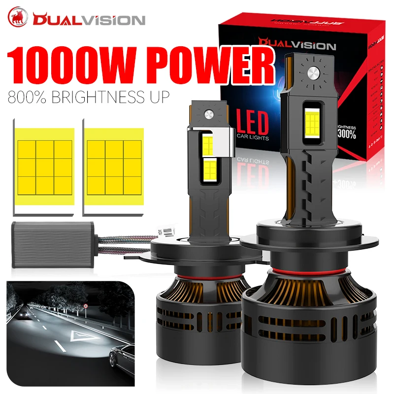 H4 LED Canbus Car Headlight Bulbs 1000W Watt H11 H7 H1 9012 HB3 9005 9006 HB3 HB4 9012 HIR2 H8 H9 7750 CSP Auto Lamp Fog Lights
H4 LED Canbus Car Headlight Bulbs 1000W Watt H11 H7 H1 9012 HB3 9005 9006 HB3 HB4 9012 HIR2 H8 H9 7750 CSP Auto Lamp Fog Lights