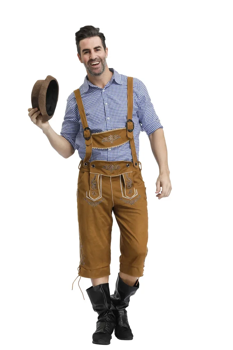 Traditional Bavarian Festival Procession Cosplay Party Dress Male Lederhosen Shirt And Hat Three Piece Set Oktoberfest Costume
Traditional Bavarian Festival Procession Cosplay Party Dress Male Lederhosen Shirt And Hat Three Piece Set Oktoberfest Costume