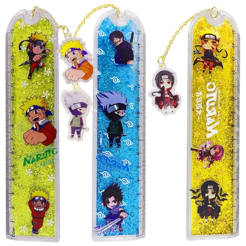 Naruto Cartoon Kawaii Creative Novelty Children's Student 15cm Plastic Flowing Sand Sparkling Gold Powder Straight Ruler
Naruto Cartoon Kawaii Creative Novelty Children's Student 15cm Plastic Flowing Sand Sparkling Gold Powder Straight Ruler