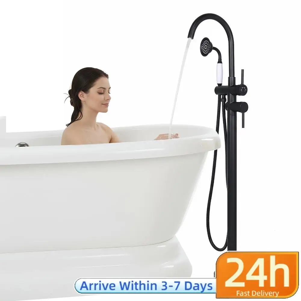 High Flow Freestanding Tub Filler with Hand Sprayer High Flow Rate Floor Mount Tub Filler 360° Rotating 2 Modes for Bath Spouts
High Flow Freestanding Tub Filler with Hand Sprayer High Flow Rate Floor Mount Tub Filler 360° Rotating 2 Modes for Bath Spouts