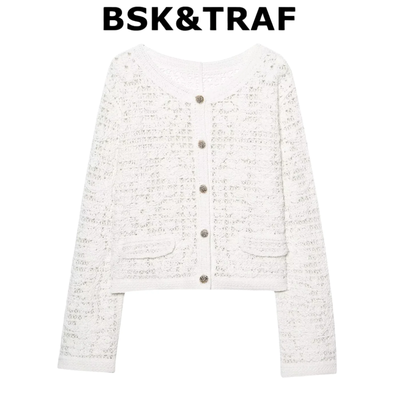 BSK&TRAF2025 Summer New Arrivals Women's Clothing All-match Button Crochet Round Neck Long Sleeve Jacket 8779/179
BSK&TRAF2025 Summer New Arrivals Women's Clothing All-match Button Crochet Round Neck Long Sleeve Jacket 8779/179