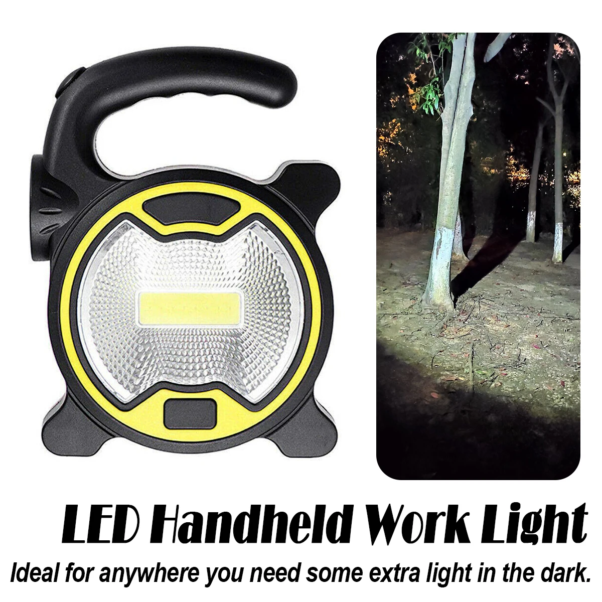 Portable Work Light Battery COB LED Powered Handheld Lantern Super Bright Flashlight Outdoor Tent Camping Lights without Battery
Portable Work Light Battery COB LED Powered Handheld Lantern Super Bright Flashlight Outdoor Tent Camping Lights without Battery