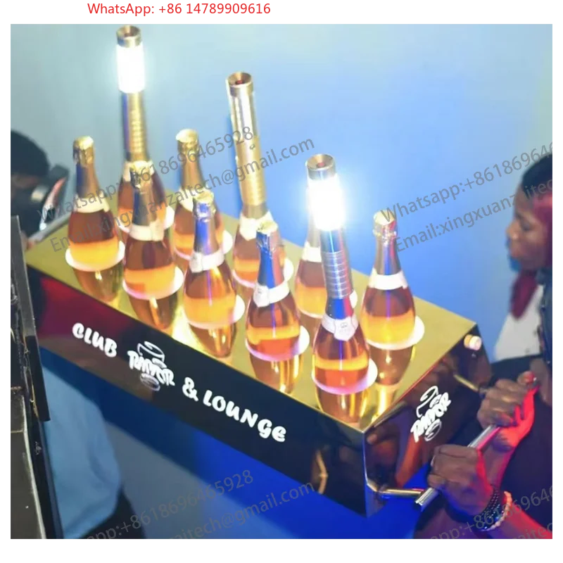 High-End Bespoke LED Bottle Display RackCustomized Logo Full Color LED Bottle Presenter Carrier Bottle Glorifier Display For Nig
High-End Bespoke LED Bottle Display RackCustomized Logo Full Color LED Bottle Presenter Carrier Bottle Glorifier Display For Nig