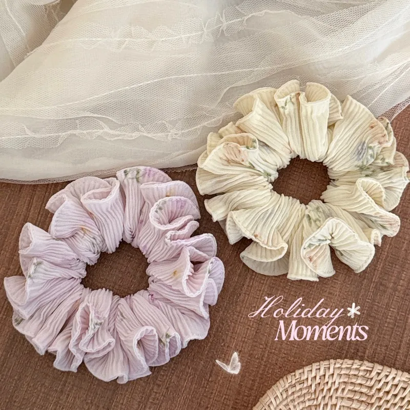 New Style Gentle ToneFloral Pleated Chiffon Hair Scrunchies Sweet girlish style Elastic Hair Ties for Women Girls Daily
New Style Gentle ToneFloral Pleated Chiffon Hair Scrunchies Sweet girlish style Elastic Hair Ties for Women Girls Daily