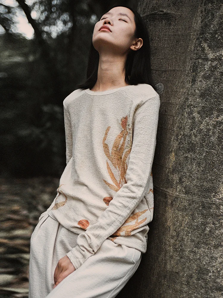 Original Women's Long Sve T-irt Plant Dyeing Wool Knitted Asymmetrical round Ne Pullover Artistic Commute Sle Winter
Original Women's Long Sve T-irt Plant Dyeing Wool Knitted Asymmetrical round Ne Pullover Artistic Commute Sle Winter