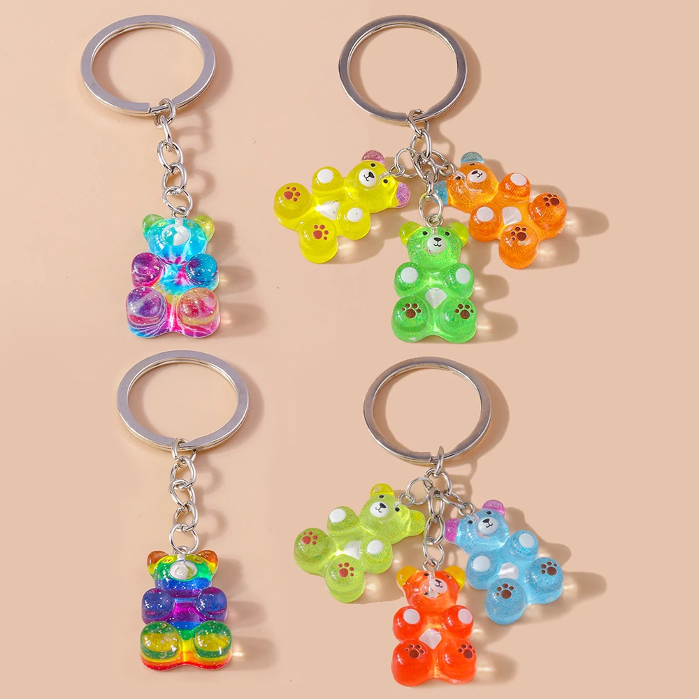 Aihua New Cute Big Candy Color Gummy Bear Keychains for Women Girls Cartoon 3D Resin Bear Keychain Keyring Sweet Jewelry Gifts
Aihua New Cute Big Candy Color Gummy Bear Keychains for Women Girls Cartoon 3D Resin Bear Keychain Keyring Sweet Jewelry Gifts