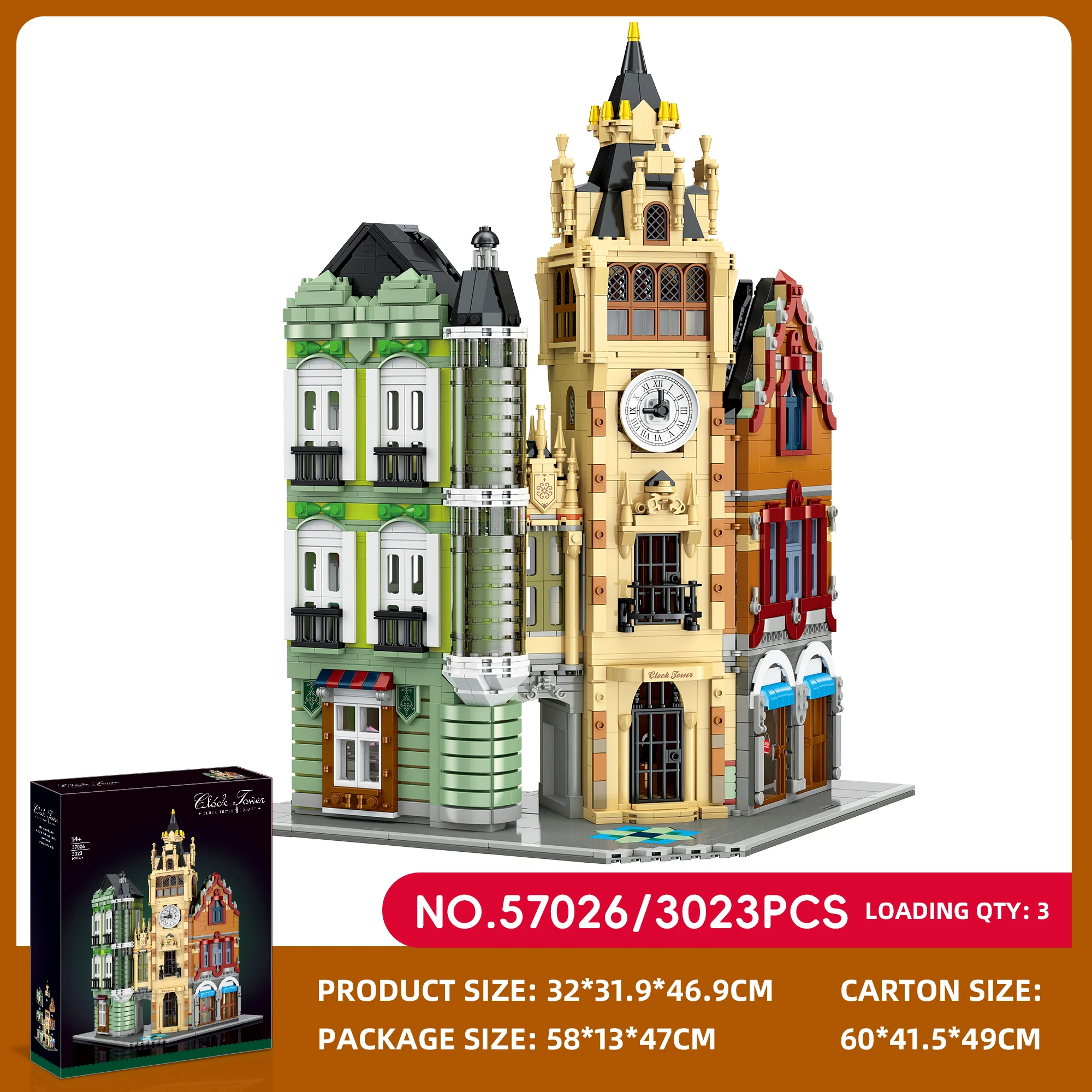 Creative European City Street Clock Tower Square Building Blocks Retro Toy Shop Scene Educational Toy Desktop Decor Gift
Creative European City Street Clock Tower Square Building Blocks Retro Toy Shop Scene Educational Toy Desktop Decor Gift
