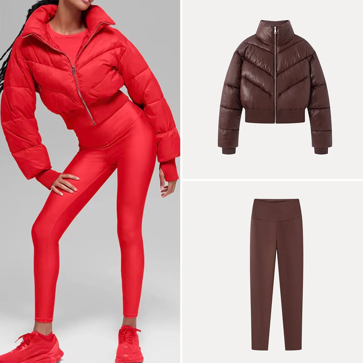 Zipper Ski Jacket Yoga Pants Women's Spring Fashion Set Naked Feel Peach Cheek Tummy Control High Waist Wide Leg Pants
Zipper Ski Jacket Yoga Pants Women's Spring Fashion Set Naked Feel Peach Cheek Tummy Control High Waist Wide Leg Pants